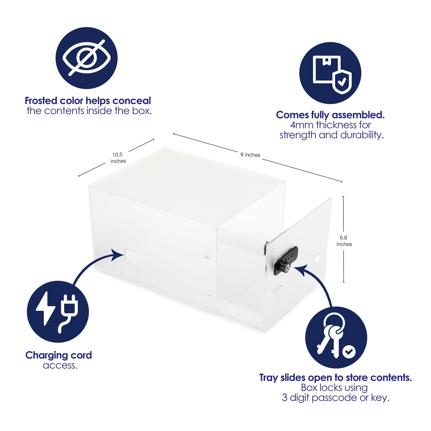 Combination and Key Lock Box